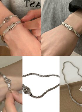 线绳新款独特设计感碎银子手链