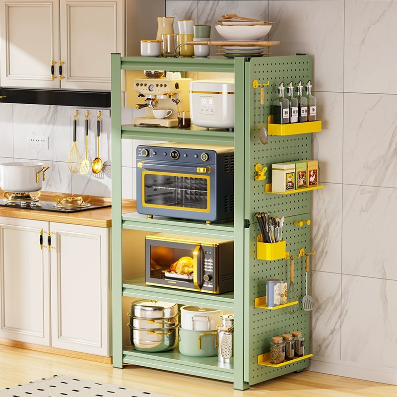 厨房置物架落地多层微波炉多功能收纳架子家用Q烤箱锅架储物架货