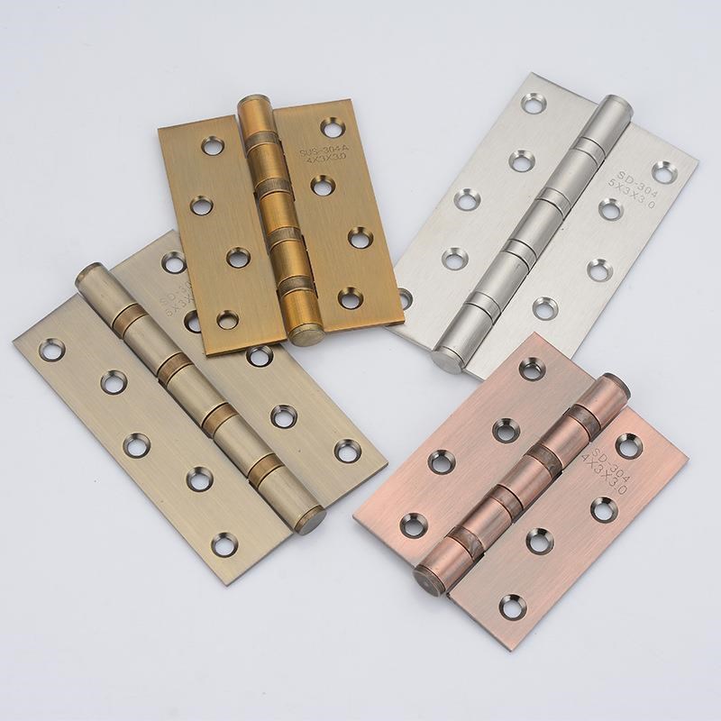 不锈钢4寸5寸平开合页免开槽轴承木门大门房门折页X重型门页定制