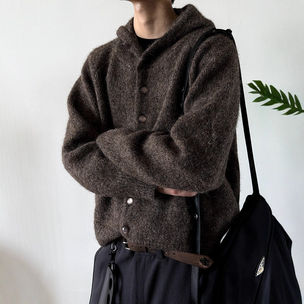 韩版针织衫开衫宽松慵懒风