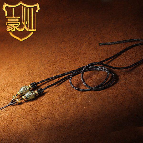 绳吊坠挂绳珠子男士天珠的手工编织男女佛像挂链子玉线玉吊坠绳子