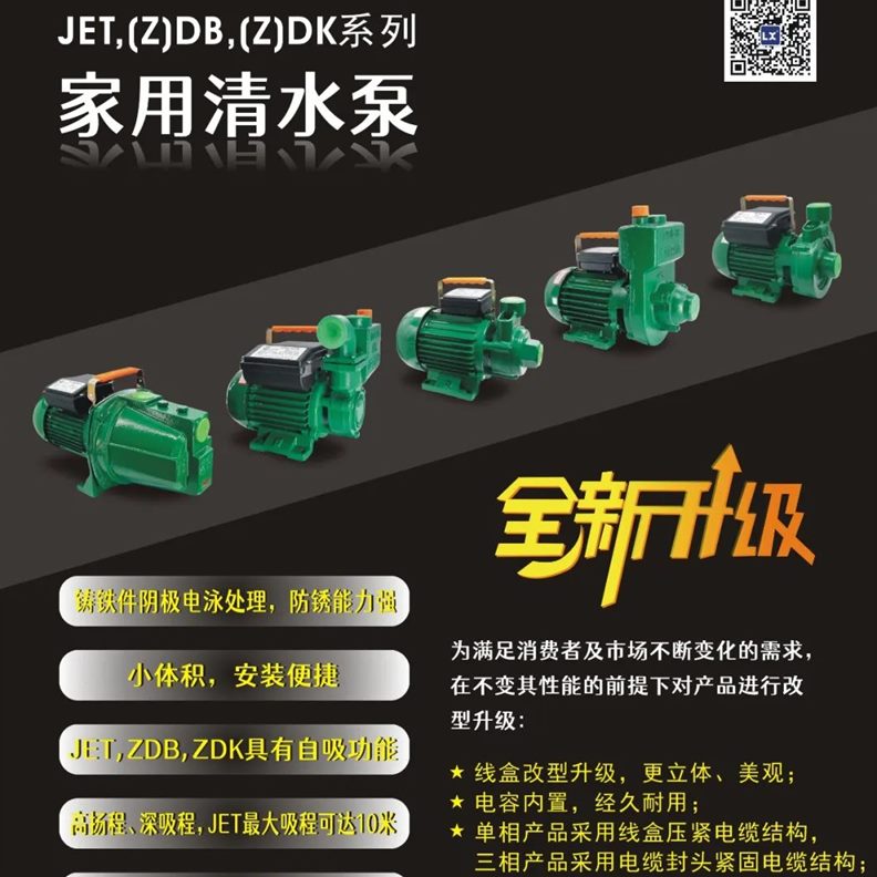 广东凌霄1DB35 1DB45 1DB65 -B清水泵 家用抽水