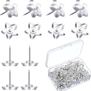 彩色钉软木板墙钉星型造按图钉大头角装订塑料透明钉五