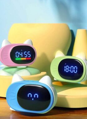 提醒闹钟AI学生床t早教儿童时间波比智能家起7管语音神器多功能熊