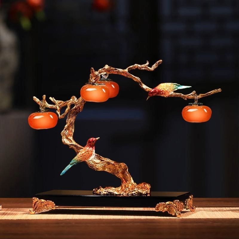 事事如意摆件新中式喜o上眉梢装饰品珐琅彩高档客厅玄关装饰品送