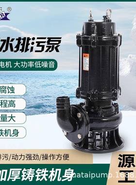 国标潜水排污泵QW/WQ潜污泵大功率水泵无堵塞排水潜水泵大型污水