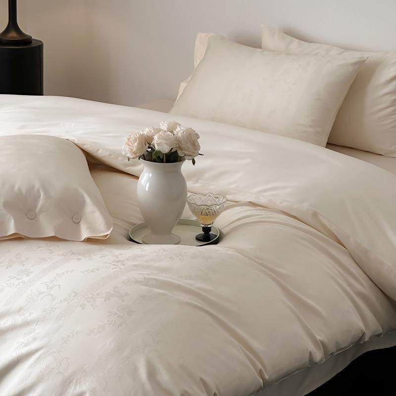 轻奢高级感法式浪漫提花贡缎全棉四件套100S纯棉长绒棉1.5/1.8m