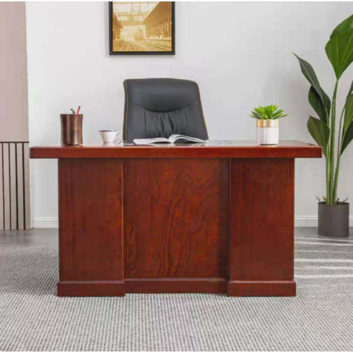 职员办公桌桌椅组合单人办公室桌子老板电脑桌书桌实木办公家具