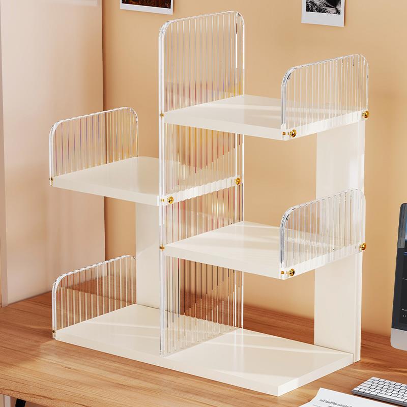 书籍分层桌面书立神器整理书桌桌上书本收纳盒书柜书架收纳置物架