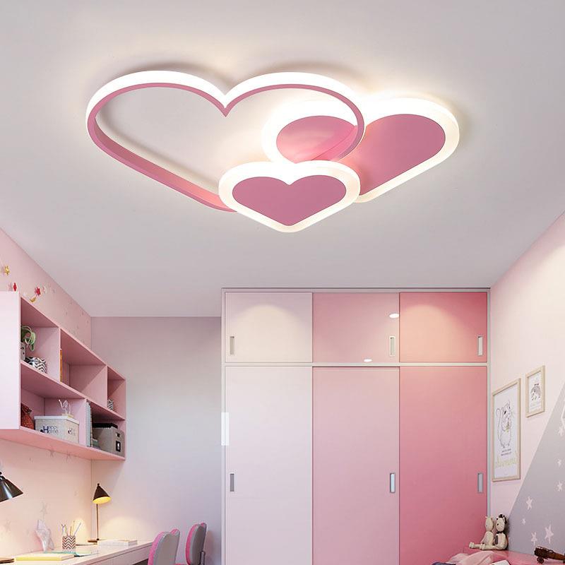 led儿童房卧室吸顶灯简约现代创意卡通爱心云朵星星男孩女孩房灯