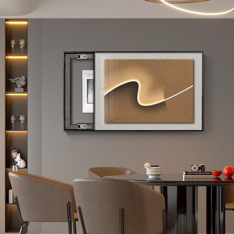 意式极简电表箱装饰画高级感餐厅高端电闸盒挂画配电箱遮挡壁画