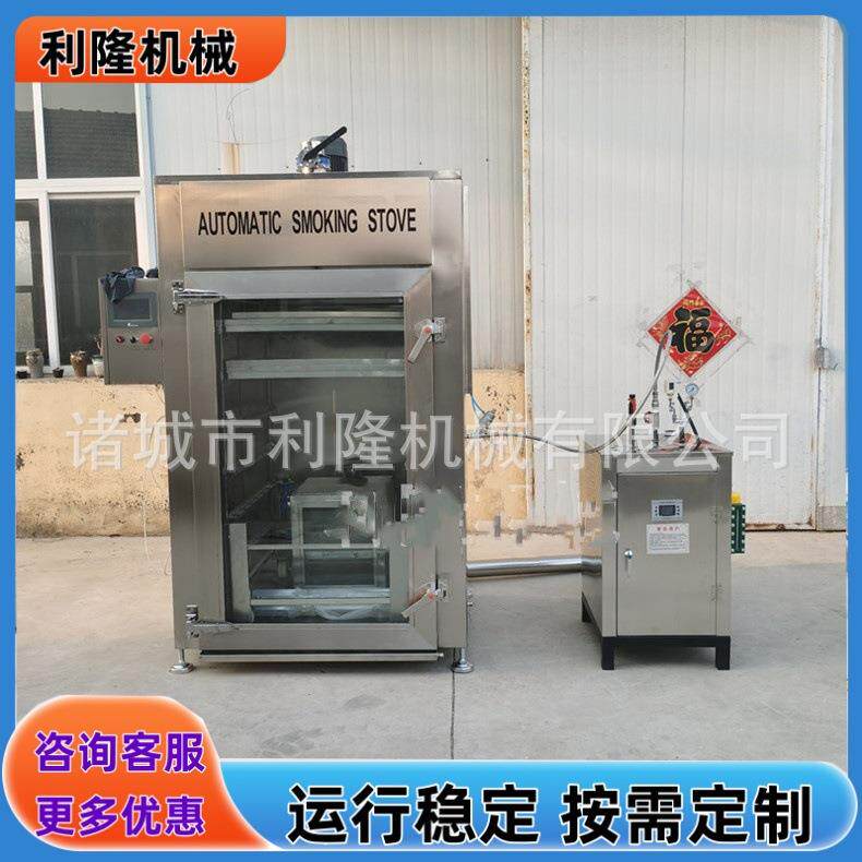 全自动烟熏炉三文鱼冷熏机豆干用烟熏烤炉小鱼干烘干上色设备