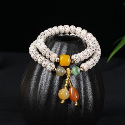 硕丰工艺 正月星月菩提子手链 女生顺白百搭时尚多圈饰品文玩厂家