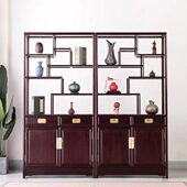 赞比亚血檀博古架实木古董架红木多宝阁家具茶叶茶室展示柜置物架