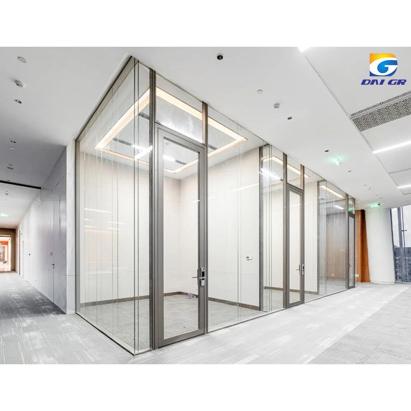 玻璃隔断墙办公室铝合金隔断型材钢J化玻璃办公隔音隔断墙