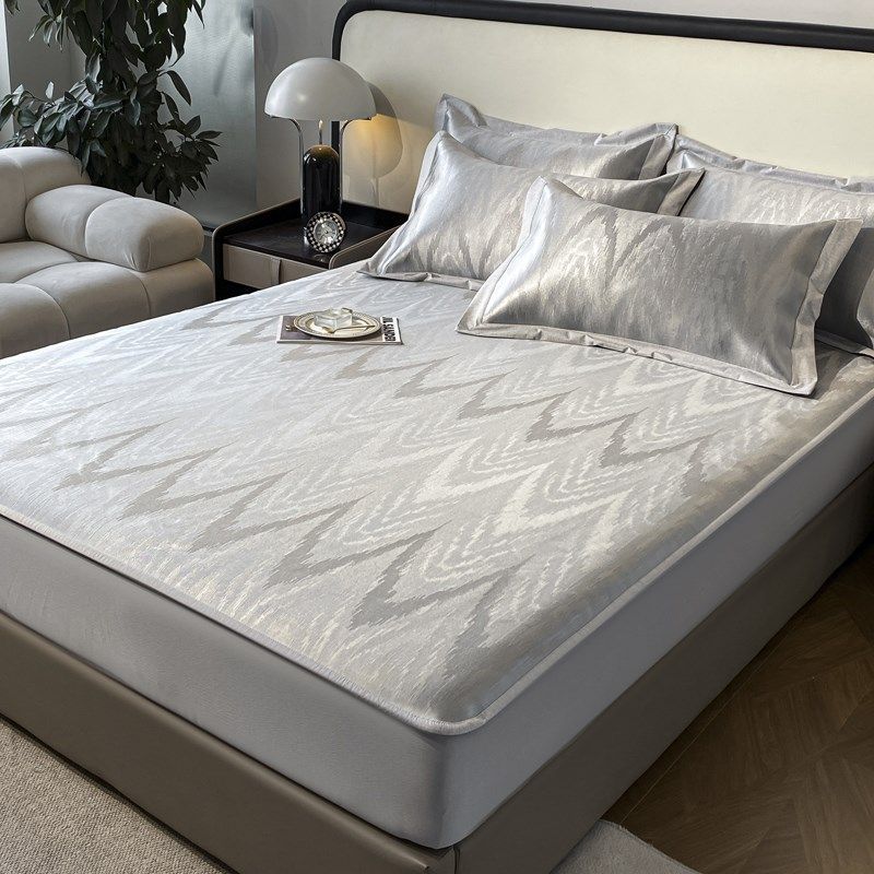 高档冰丝凉席三件套可水洗夏季冰丝席子折叠式1.8m床笠款空调软席,床上用品,冰丝席,淘宝优惠券,粉丝福利购,淘宝优惠卷