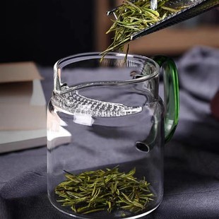 公道杯茶漏一体玻璃耐热加厚分茶器套装绿茶茶具月牙过滤泡茶公杯
