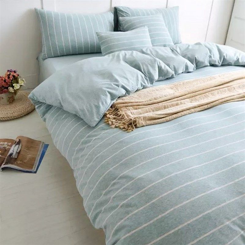 纯棉四件套天竺棉针织四件套全棉床品简约水洗棉床单床笠,床上用品,床品套件/四件套/多件套,淘宝优惠券,粉丝福利购,淘宝优惠卷