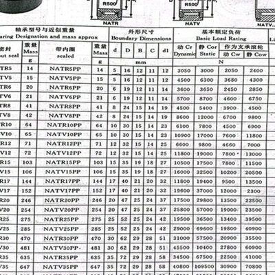 进口INA滚针滚轮轴承 NUTR 12 15 17 20 25 30 35 40 45 50 PP A