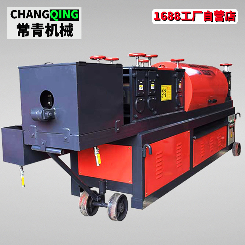 常青架子管调直除锈喷漆一体机48架子管调直机8轮钢管调直机厂家