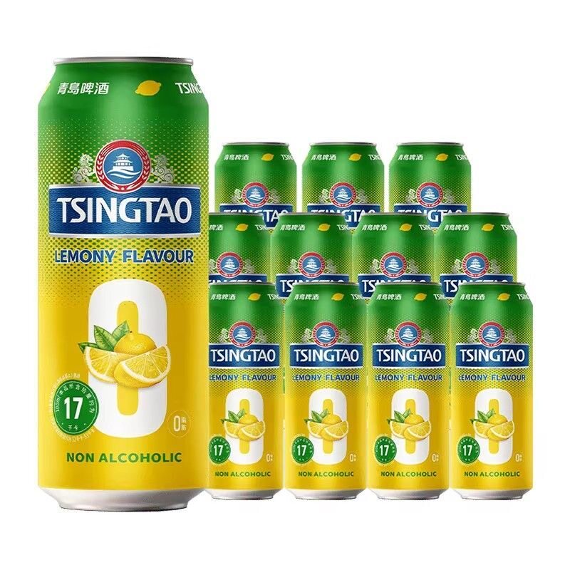 青岛啤酒无醇柠檬味500ml*啤酒