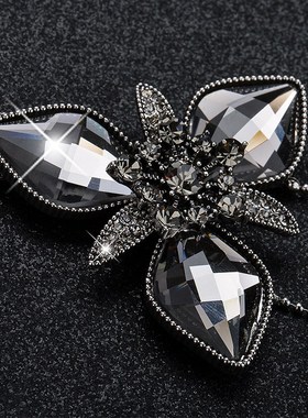 韩国流苏水晶毛衣链衣服配饰长款项链几何形百搭秋冬装饰挂件饰品