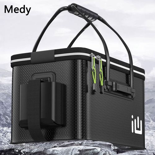 德国户外活鱼桶新款折叠加厚多功能鱼箱装鱼桶鱼护一体成型钓鱼桶