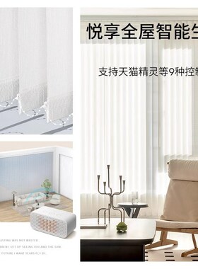 垂直帘竖百叶窗帘办公室全遮光电动垂帘左右拉竖条竖式梦幻帘窗帘