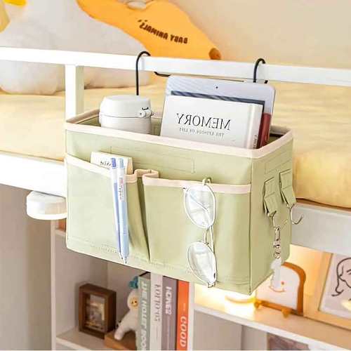 床头置物架宿舍上铺神器大学生床边挂篮床上布艺挂篮寝室收纳挂袋