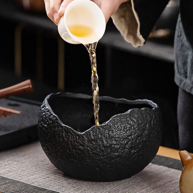 晨翔蛋形茶洗家用陶瓷茶渣缸桌面收纳水盂建水茶水缸废水桶杯洗盆,餐饮具,茶海,淘宝优惠券,粉丝福利购,淘宝优惠卷