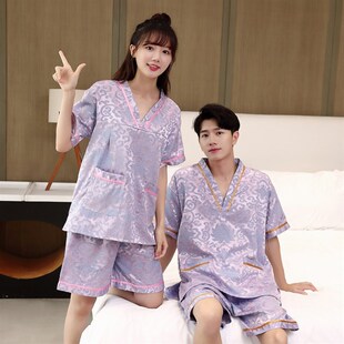 浴场浴衣男澡堂温泉纯棉大码套装桑拿汗蒸服女家居睡衣足浴服定