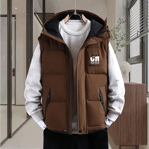 冬季工装马甲男韩版潮牌羽绒棉背心坎肩加厚棉服背心外套男孩学生