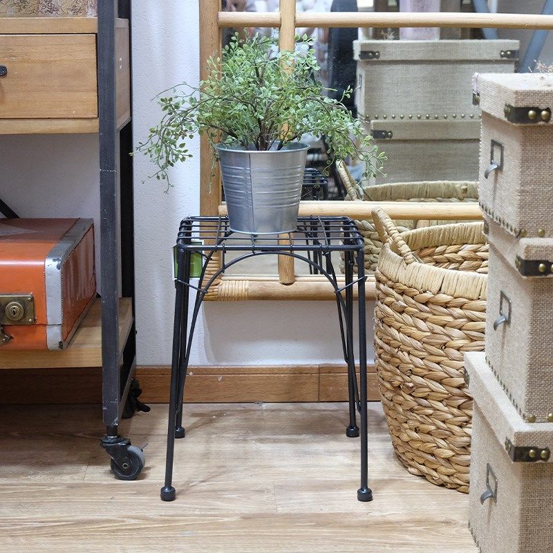 美式乡村花园阳台庭院室内复古铁艺花架 户外花盆架镂空小凳子,家居饰品,落地摆件,淘宝优惠券,粉丝福利购,淘宝优惠卷