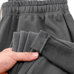 男春秋季 宽松休闲运动长裤 新款 卫裤 纯棉美式 重磅340克直筒休闲裤