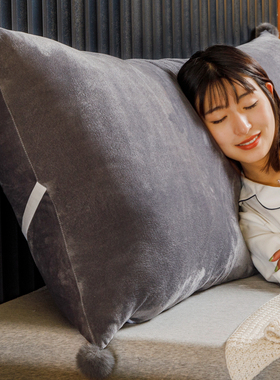 学生宿舍 靠枕床头抱枕大号枕头靠垫床上大靠背长条长方形灰色