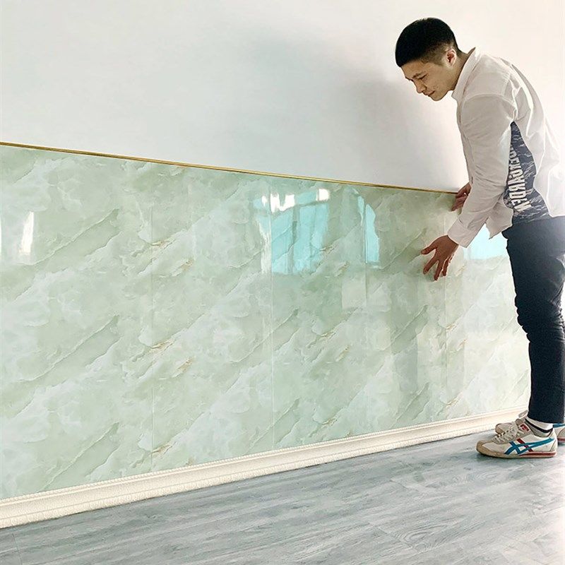 翻新自粘大理石防撞耐磨墙贴墙裙护墙板客厅饭店包厢墙围装饰贴纸,家居饰品,软装墙贴,淘宝优惠券,粉丝福利购,淘宝优惠卷