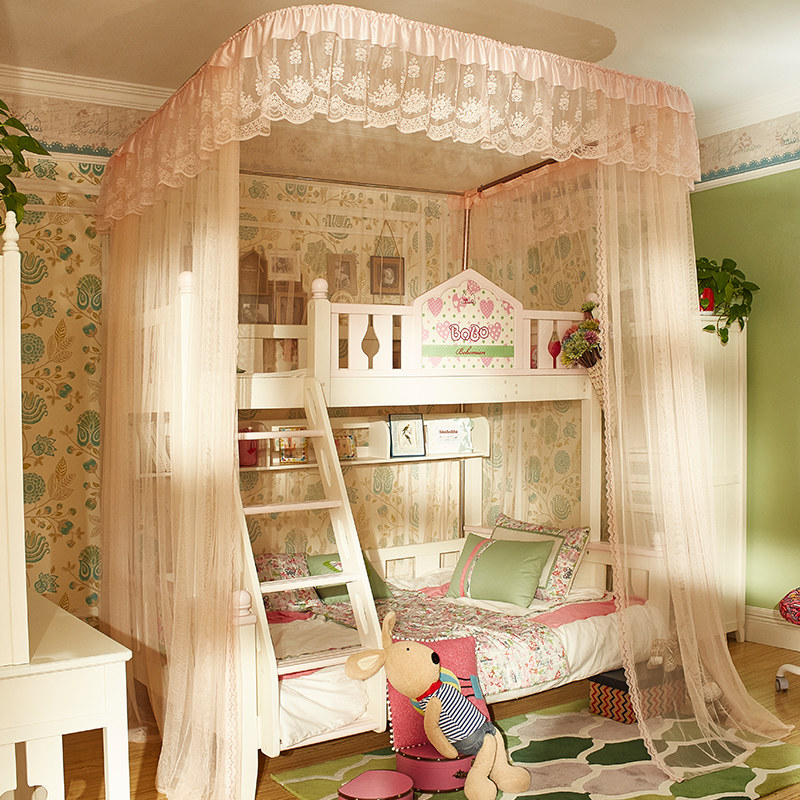 子母床u型导轨升降伸缩落地蚊帐2024新款家用上下铺儿童床高低床,床上用品,蚊帐,淘宝优惠券,粉丝福利购,淘宝优惠卷