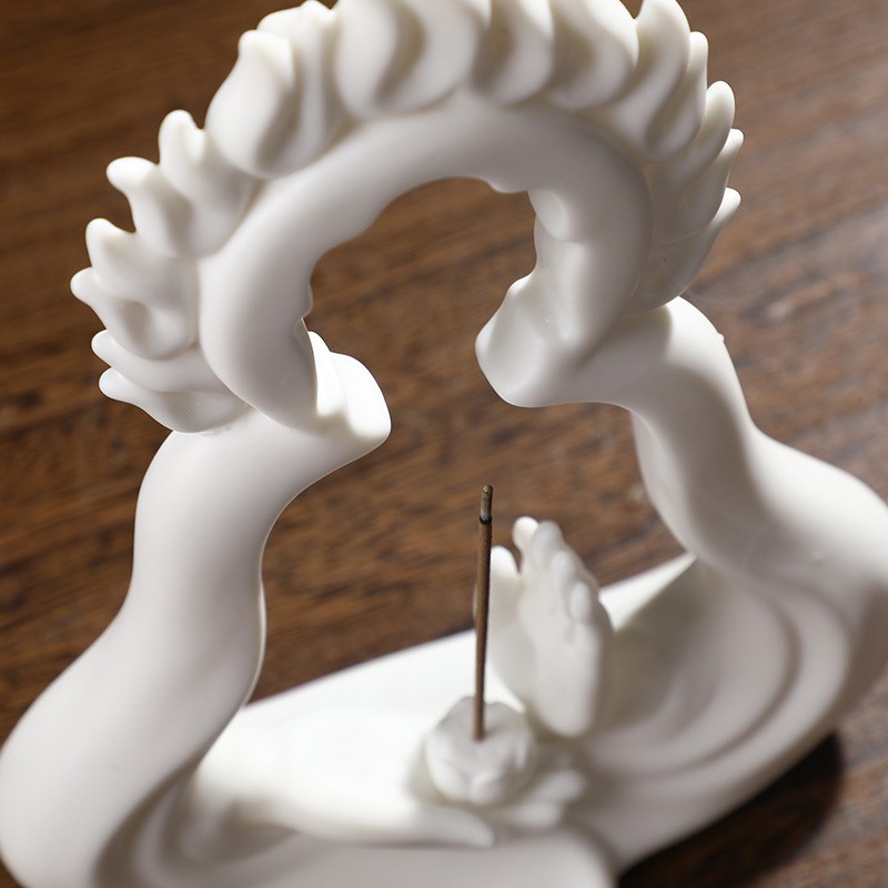 中式如来佛陶瓷创意香插摆件办公C室酒柜桌面玄关装饰禅意家居摆