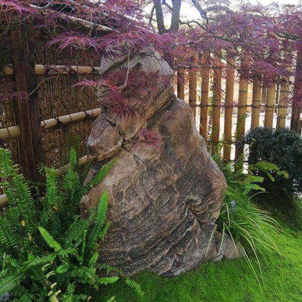 日式庭院景石石头摆件自然原生态奇石原生造景石室外园林摆件装饰