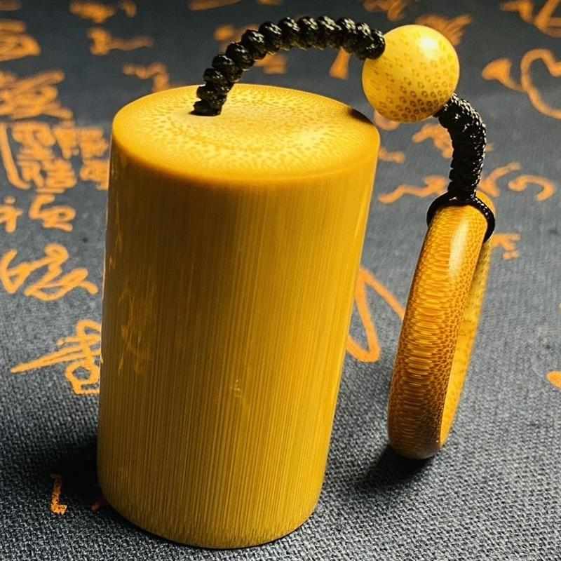 实心竹解压老料实心玉竹短把y件短款文玩手把件定制手玩物件年轻