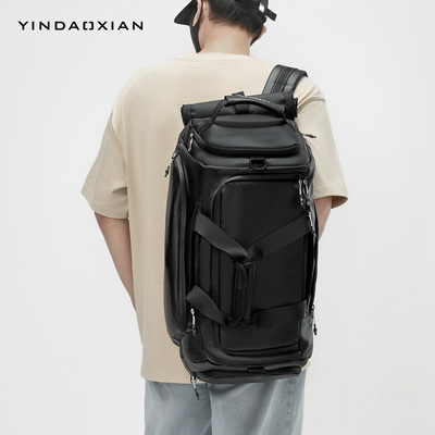 引导线大容量旅行双肩包2025新款背包潮流轻便多功能电脑包男士