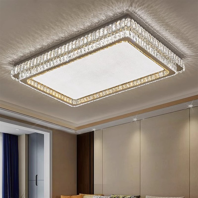 轻奢客厅水晶吸顶灯主灯现代v简约餐厅灯2024年新款大气家用卧室