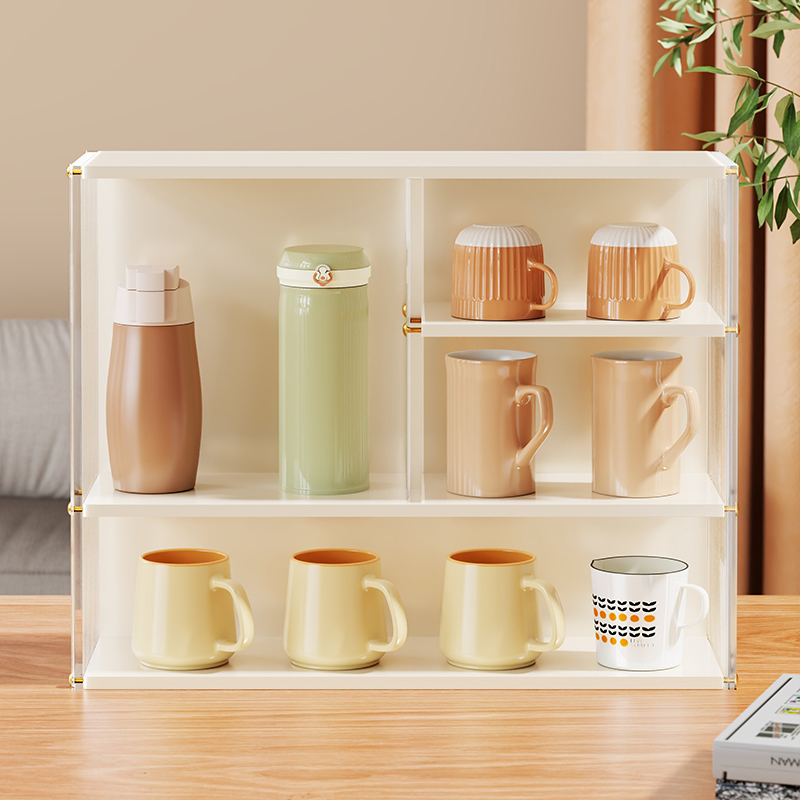 桌面置物架多层杯架客厅茶几收纳架餐H厅水杯收纳盒厨房调料架子