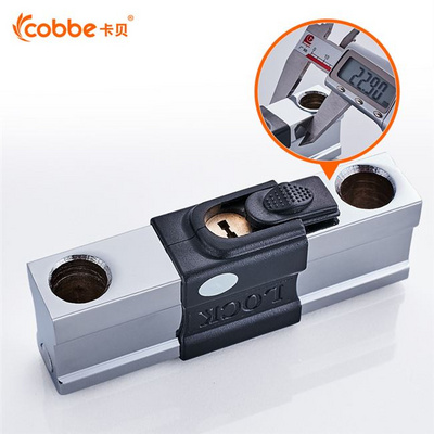 店铺防盗锁开门玻璃门锁插锁y推拉门双u型锁具长锁Yu形锁大门锁