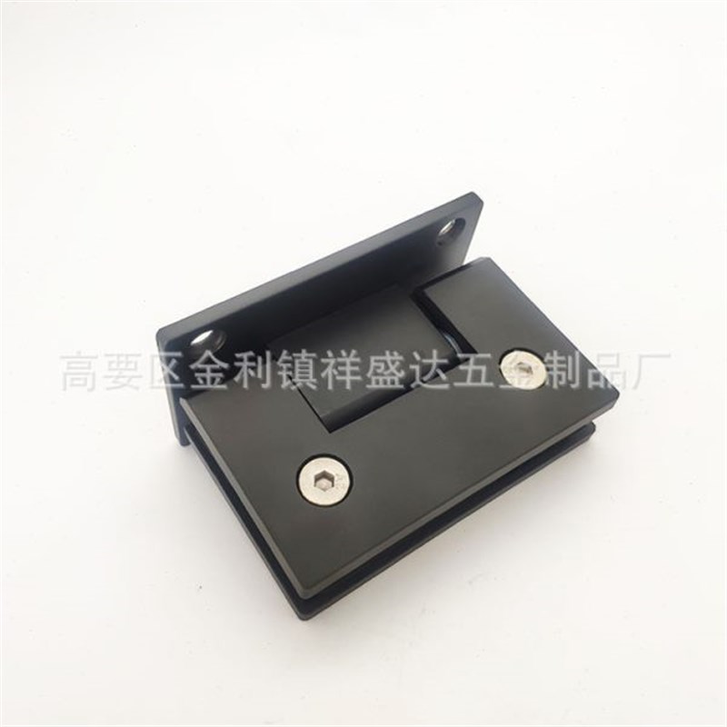 直供5厘小格空心不锈钢304全精铸哑黑浴室夹R90玻璃合页铰炼