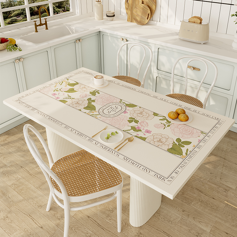 桌布免洗防水防油桌垫茶u几垫餐桌垫轻奢级感皮革餐桌桌面垫台布