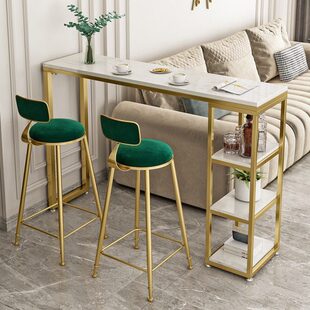 阳台靠北欧轻奢酒吧隔断柜吧台桌高脚桌现代简约窗家用客厅组合椅