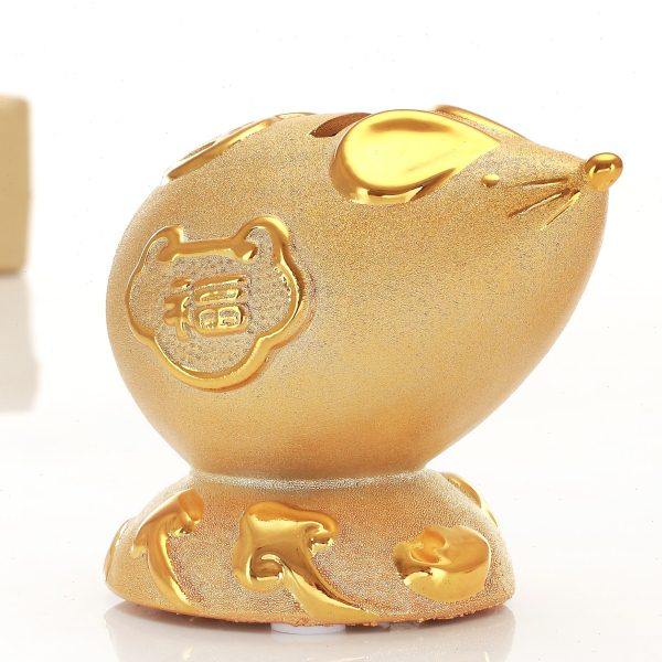 生肖猴年摆件陶瓷储蓄罐扑满儿童生日礼物金猴金鸡金狗金鼠存钱罐
