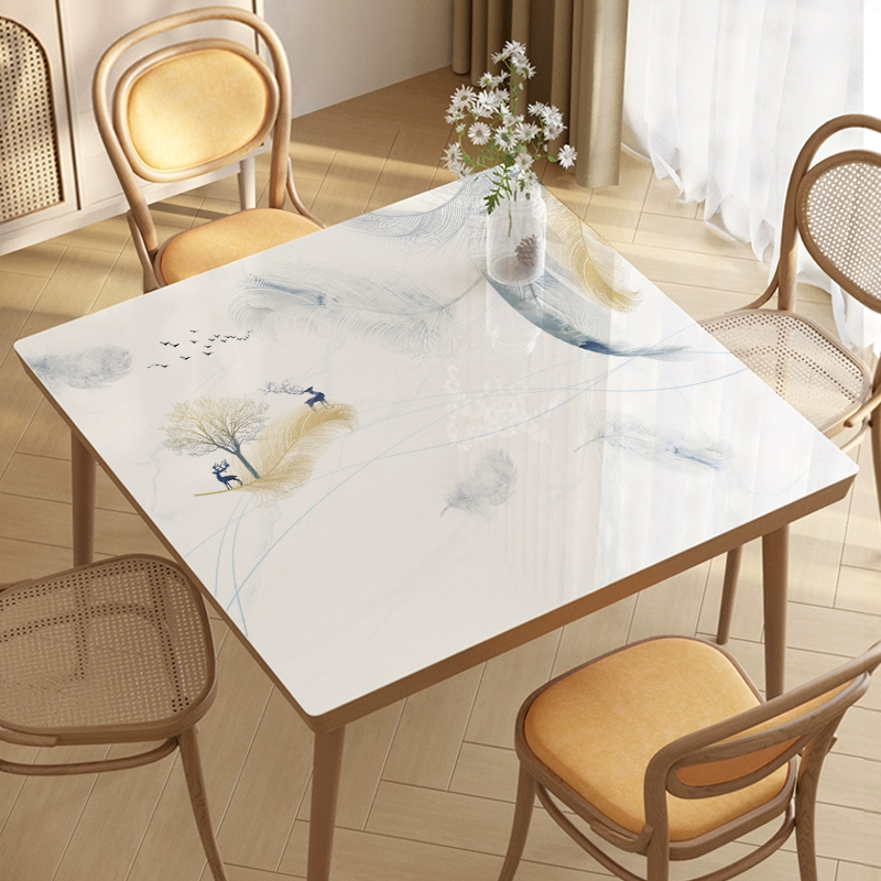 高端桌布正c方形2023新款方桌垫简约现代防水防油免洗茶几电视柜