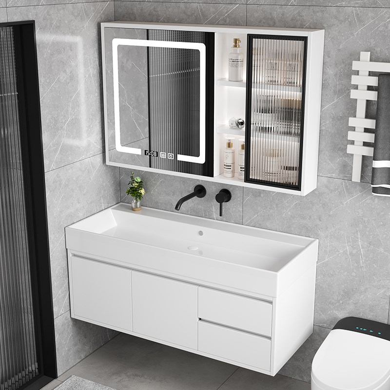 暗装龙头陶瓷一体大口盆浴室柜组合无龙头P孔台面洗手洗脸洗漱